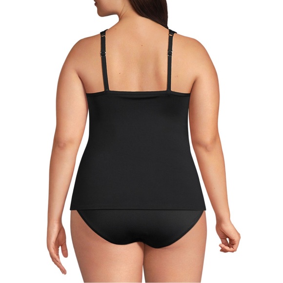 Women's Plus Size (Chlorine Resistant) Smoothing Control Mesh High Neck Tankini - Picture 5 of 7